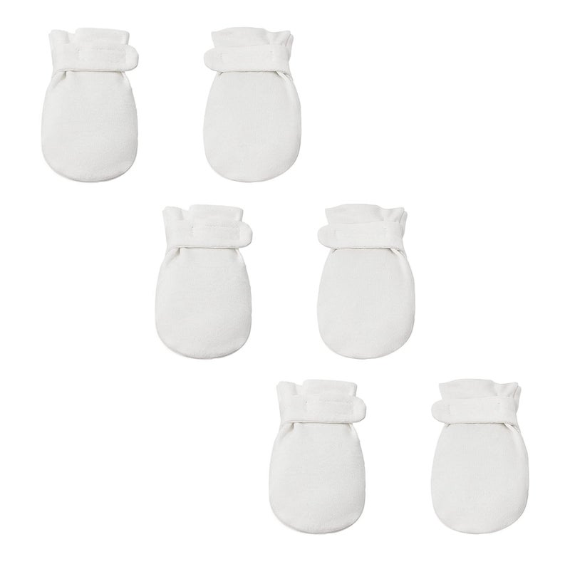 Reyow Newborn Baby No Scratch Mittens Stay On  100% Cotton Breathable  Adjustable Infant Gloves for Baby Boys Girls Mittens - Image 2